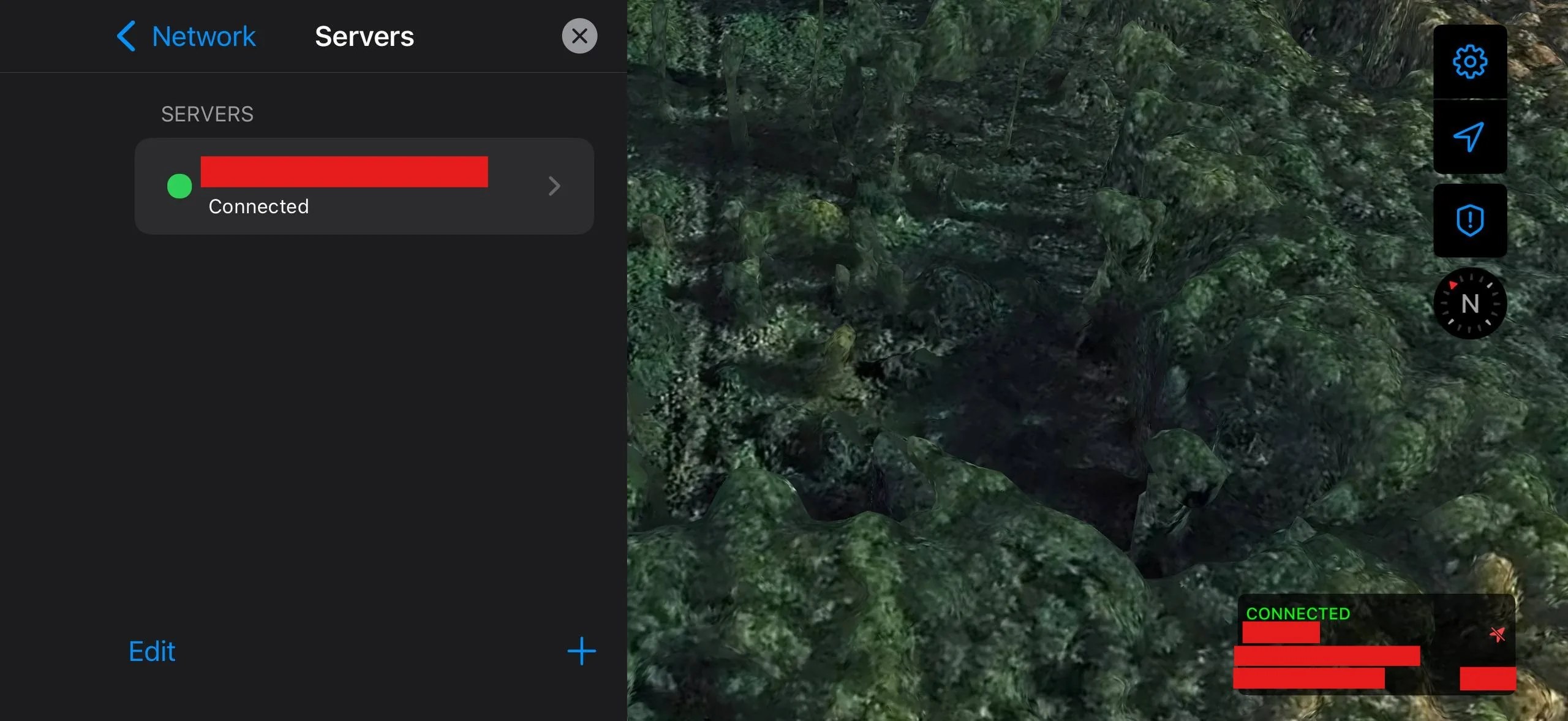 Connected to server